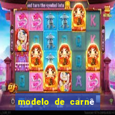 modelo de carnê de pagamento word